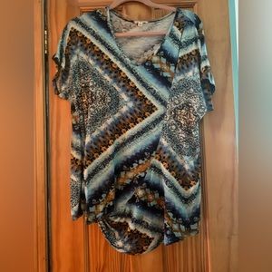 Oneworld Tunic Knot Design Shirt Large